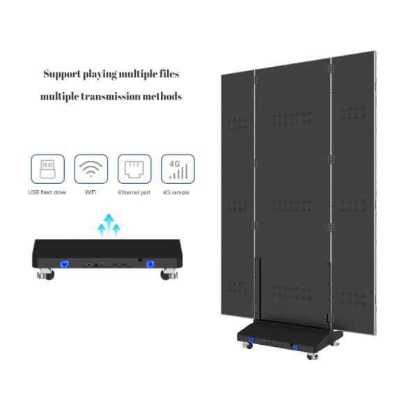 Double Side Led dispaly 3 Foldable Poster LED Display Standing Advertising Screen