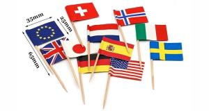 China Personalised Toothpick Flags Disposable Country Flag Toothpicks on sale