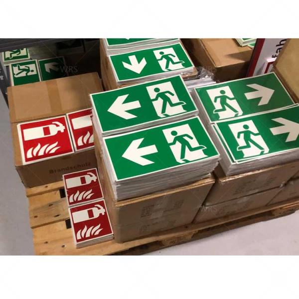 Emergency Running Man Left/Right Photoluminescent Fire Exit Sign