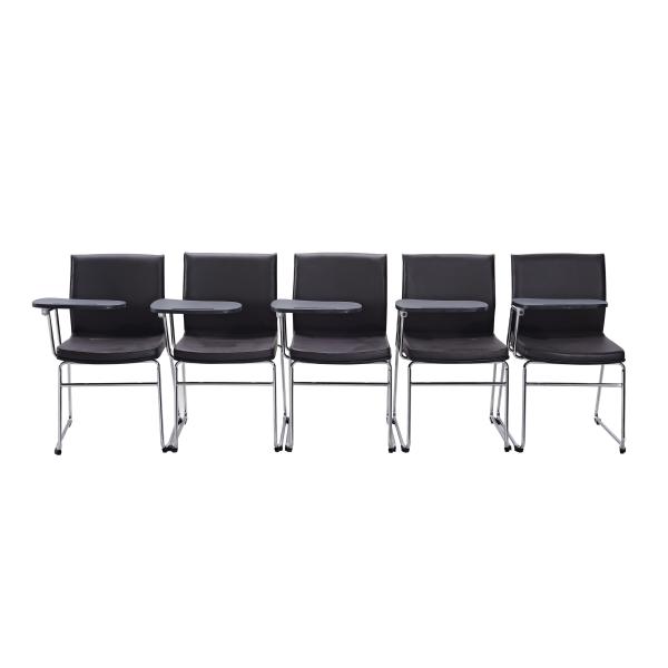 Ergonomic Leather Boardroom Chairs Stacking Conference Room Chairs