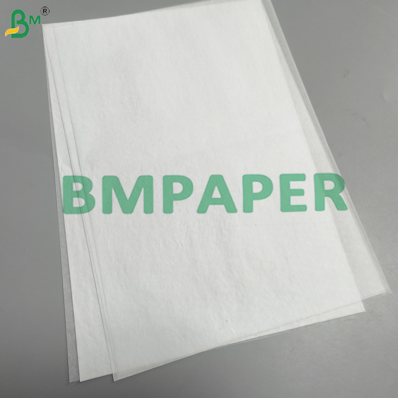 White MG Bleached Kraft Paper Single Gloss 21gsm Fruit Packaging Wrapping Paper