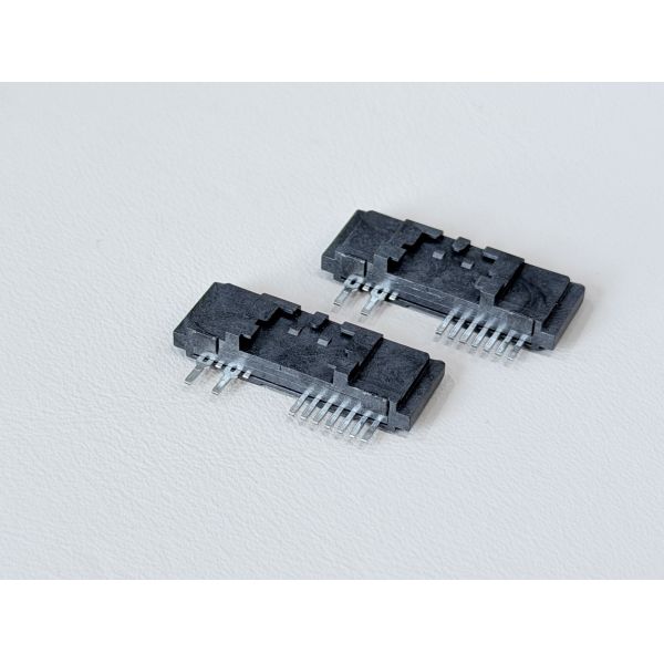 High-Reliability SATA 13Pin 180° Right-Angle Wire Solder Female Connector with Latch 1.27mm Pitch | Electronic Signal & Power Terminal Connector for