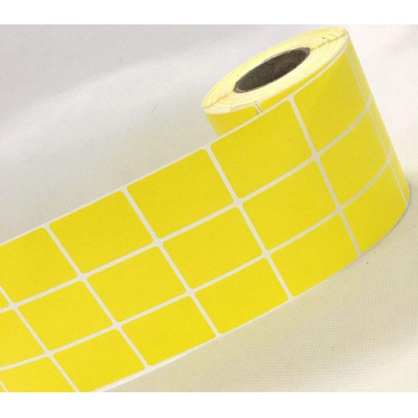 Custom Yellow Thermal Barcode Paper Roll Adhesive Sticker 58mm
