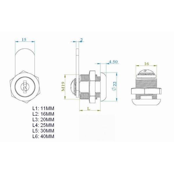 Zinc Alloy Postal Cam Locks