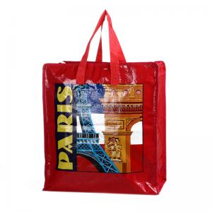 Buy cheap London Paris Design Pp Woven Shopping Bag Building Design Woven Polypropylene Bags With Handles product