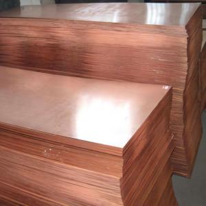Buy cheap AISI TP2 Large Copper Sheet Metal 1.8mm Thick Orange Color For Marine product