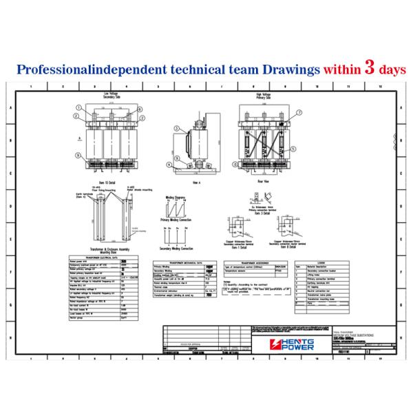 MV HV Electrical Dry Type Distribution Transformer Three Phase 160kva 200kva 250kva