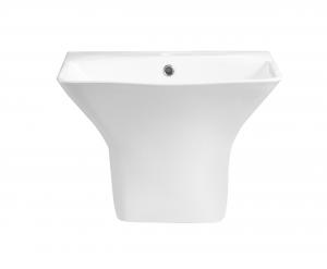 Buy cheap Luxury Fashion Design SWM9507-1 Bathroom Half Pedestal Sinks Soild Surface Wall Hung Sinks product