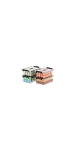 Plastic Storage Bins, Storage Box, 6 Pack, Tote Organizing Container With Durable Lids And Secure Latching Buckles