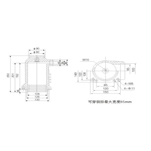 CH3-10KV 150 contact box high voltage DMC junction box