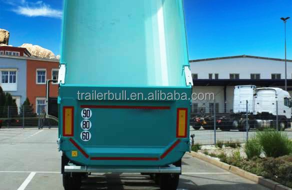 Heavy Duty 30 Cbm Solid Rounded Tipper Semi Trailer 3 Axles
