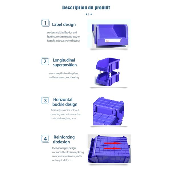Plastic Storage Boxes Bins Multifunction Europe Square Plastic Organizer Sustainable
