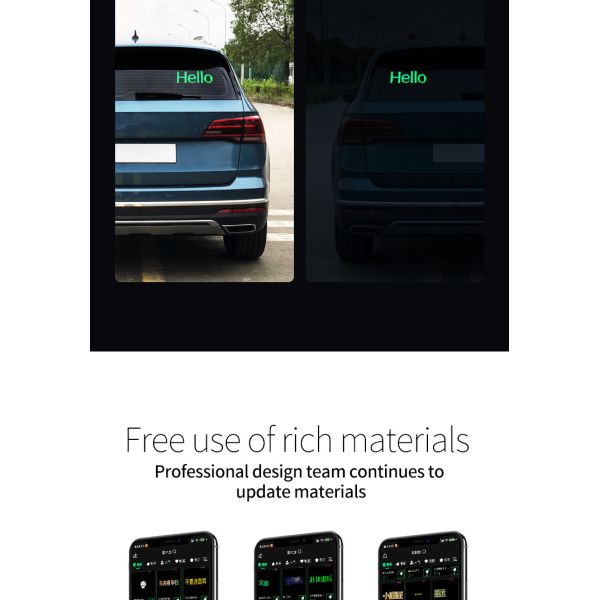 IP64 Interactive Car Led Screen For Advertising And Safety Alerts Holiday Greetings