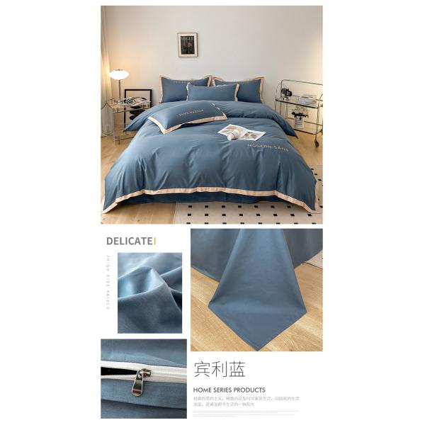 Modern Solid Color Lace Bed Cover Fitted Skirt Sheets Wedding Bedding Set for Hotels
