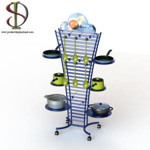 Buy cheap Custom Pans Metal Floor Display Stands Wire Metal Shelves And Wire Pegs product