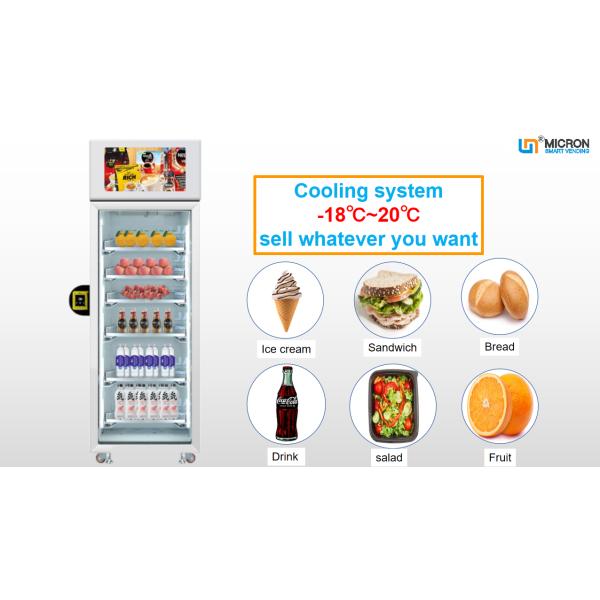 Android OS Smart Fridge Vending Machine For Vegetable Fruit Egg Meat Freezer Cooling System