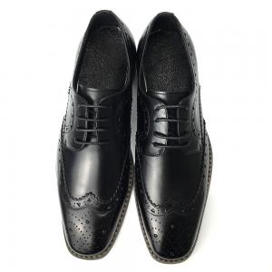 China Mens Casual Leather Shoes / Mens Black Oxford Shoes Fashion Italian Style on sale