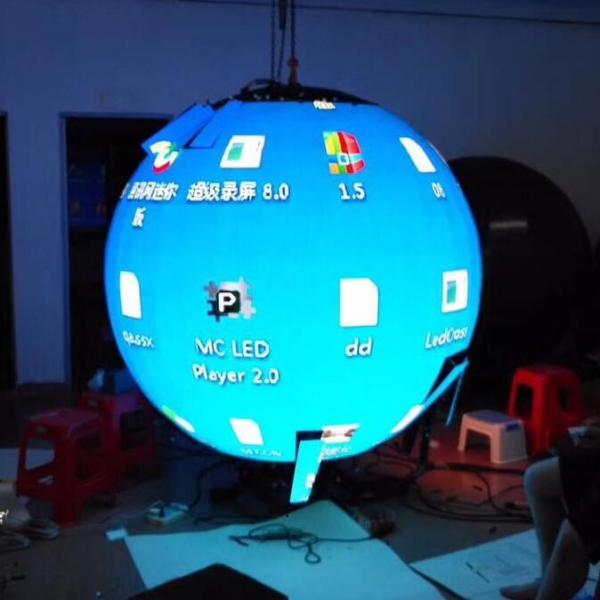 Quality Flexible Indoor Hanging Led Video Ball Display , Led Ball Screen Energy Saving for sale