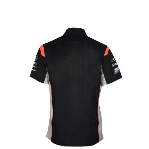 Buy cheap Unisex Black Cotton Golf Sports Shirt with Moisture-Wicking and Quick-Drying Fabric product