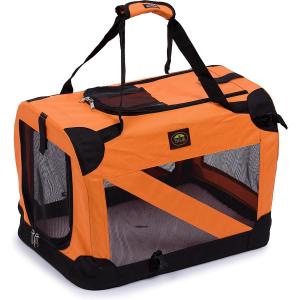 Buy cheap Soft Folding Travel Collapsible Pet Dog Crate Carrier Bag with leash holder product