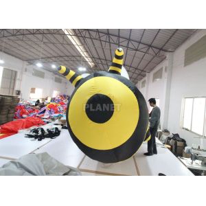 Yellow 210D Oxford Inflatable Bee Cartoon For Exhibition Display Props