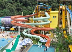 Buy cheap Famlily Swimming Pool Water Slides FRP 2-14 Visitors For Holiday Resort product