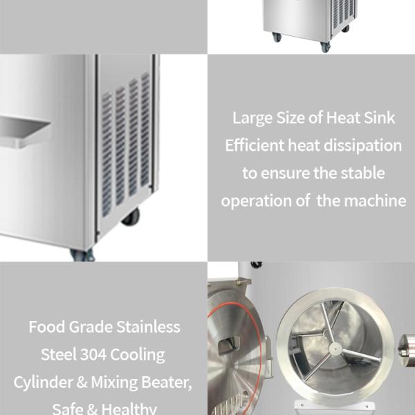 Mutifi-functional Stainless Steel Gelato Batch Freezer Commercial Vertical Hard Ice Cream Machine