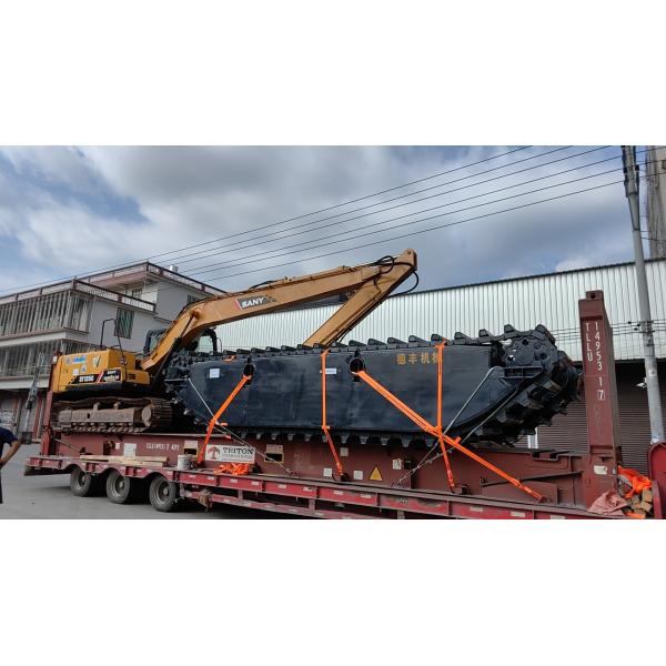 Defeng CUSTOMIZED AMPHIBIOUS EXCAVATOR TRACK PONTOON FLOATING TRACK With hydraulic piles USED FOR DX225 DH225 20 TONS EXCAVATORS