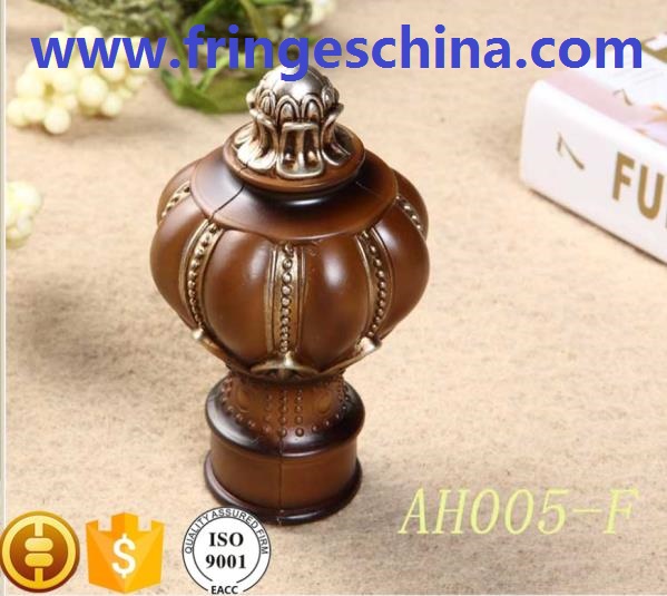 Classical delicate PP plastic curtain rod finials for home decoration