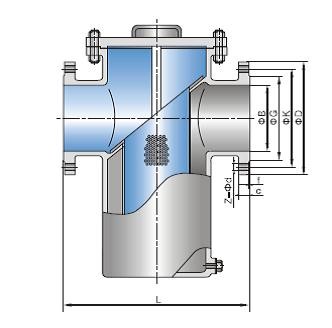 API Simplex Pipeline Basket Strainer Flange Type Screen Stainless Steel For Liquid