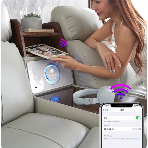 BN Leather Smart Sofa Capsule Home Theater Modern Minimalist Functional Sofa with L Shape Combination Electric Recliner