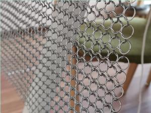 Buy cheap Window Treatment Stainless Steel Ring Mesh Curtains , Metal Chainmail Mesh Drapery For Space Divider product