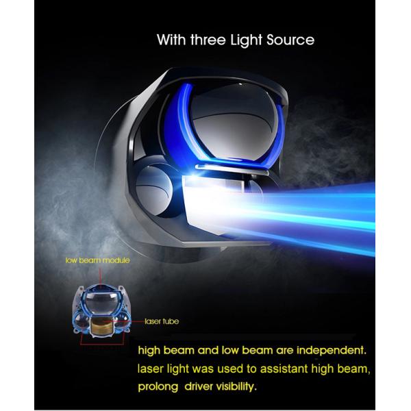 Auto 30W Laser LED Projector Headlights , 6000K Audi Laser Headlights
