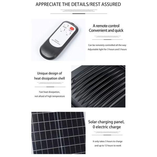 Durable LED Solar Flood Light LED High Lumen Waterproof Lighting for Driveway