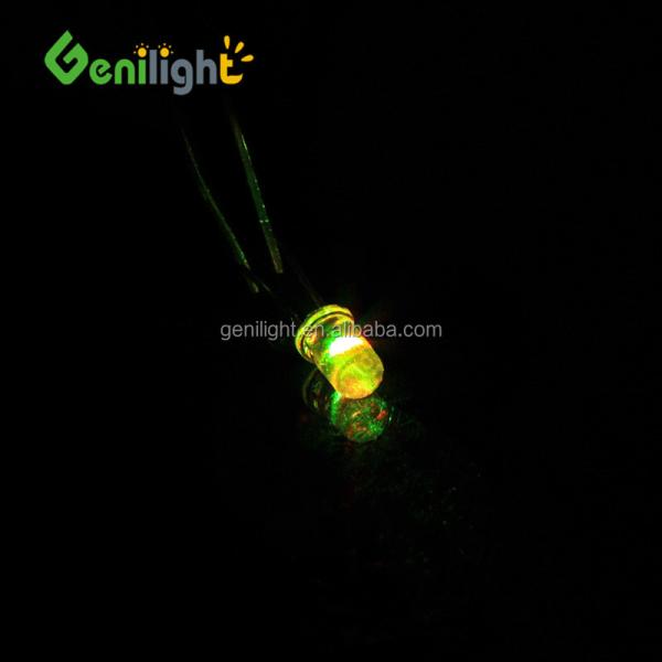 5mm Yellow Candle Light Flicker Diodes Bright LED Light with Max. Reverse Current 50uA