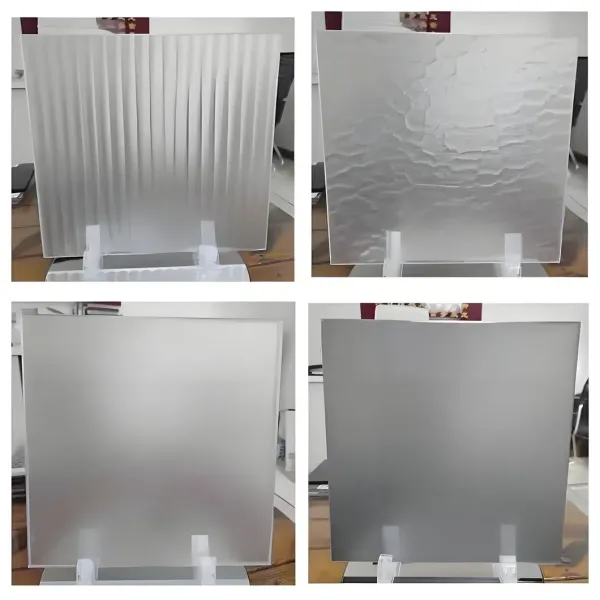 Handcrafted Elegant Oil Sand Decorative Glass Sculpture Panel For Modern Interior Decor Application