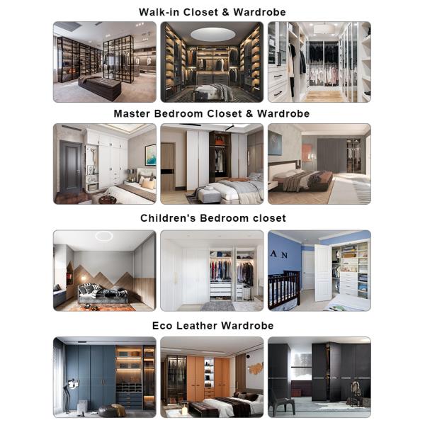 Home Furniture Custom Walk In Closet OEM ODM Ready Built Wardrobes