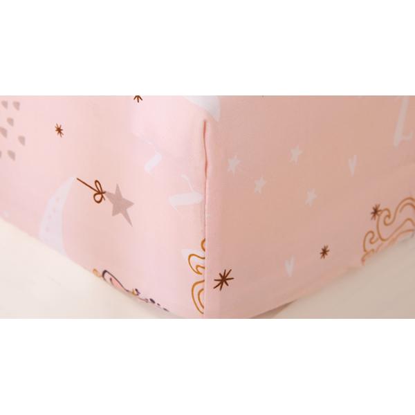Pink Unicorn Toddler Microfiber Bedding Set - 4 Piece Comforter & Sheets