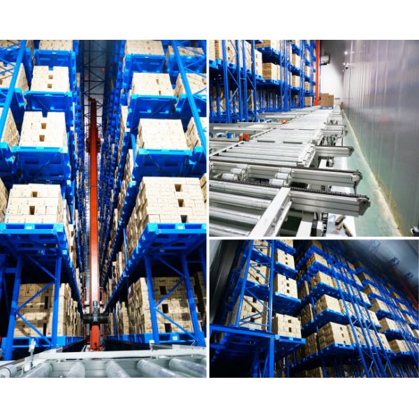 Double Deep pallet Stacker Crane ASRS, Floor Supported SRM(Storage Retrieval Machine), Automatic Storage And Retrieval System,Room Temperature
