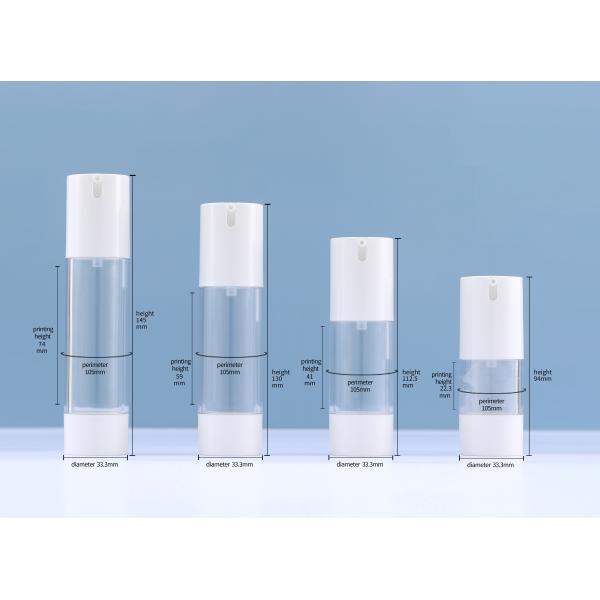 15ml 30ml 120ml Frosted Airless Cosmetic Pump Bottle Offset Printing