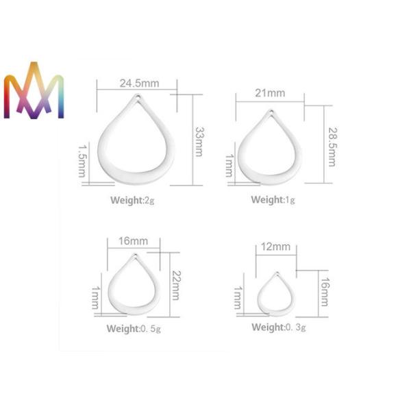 Unisex Colored Polished SUS Hollow Drop Pendant