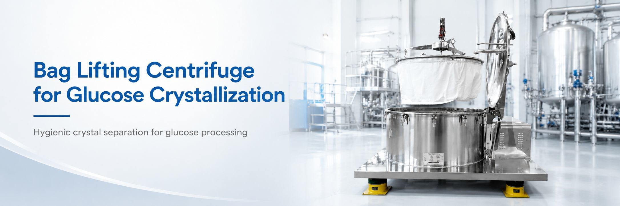 Bag Lifting Centrifuge for Glucose Crystallization