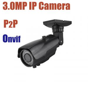 Buy cheap 3.0MP IP CCTV Camera Outdoor Waterproof Bullet 72 IR leds 60m P2P POE network Camera product