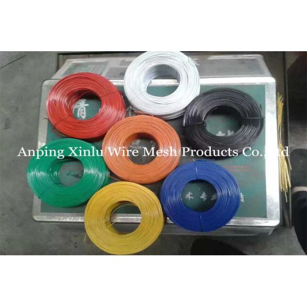 19Gauge Yellow Red Blue PVC CoatedColoured Double Loop Bar Wire Tie for Bundling with 20% Elongation Rate