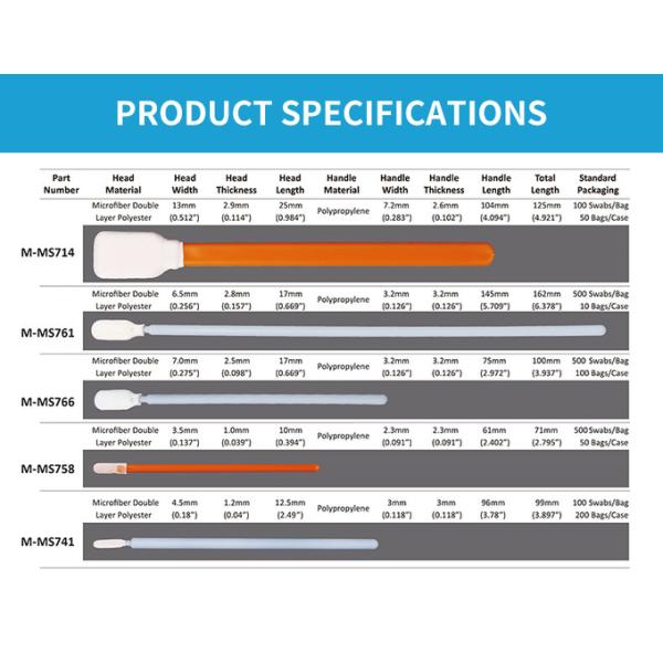 Double Layers Dust Free Lens Cleaning Microfiber Swabs For PCB