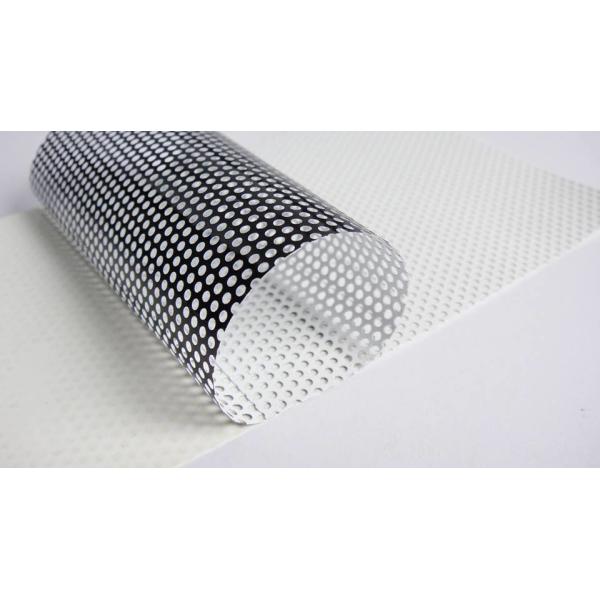 Micro Perforated Vinyl One Way Vision Window Sticker 140mic / 140g For Digital Printing