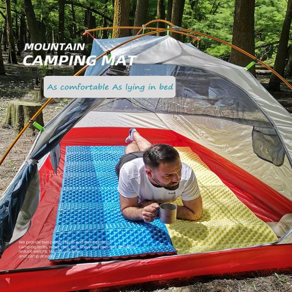 Closed Cell Double Foam Sleeping Pad Wide Egg Crate Moisture Proof Camping Mat