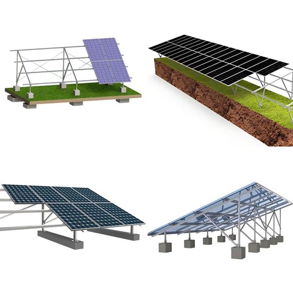 Sturdy Solar Panel Mounting Brackets for Ground Mounting Solution with Flexible Connection for Small and Large-Scale Solar Plants