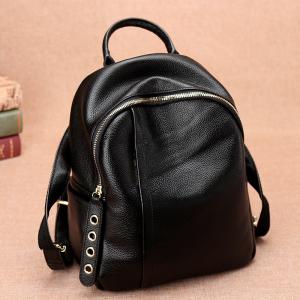 Buy cheap 2017 The New Female Cowhide Leather Backpack Lovely Fashion  Leisure Travel Bag product