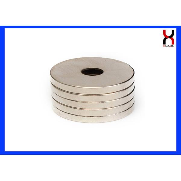 Permanent Neodymium Ring Shaped Magnet Donut MagnetsWith Straight Hole / Countersunk Screw